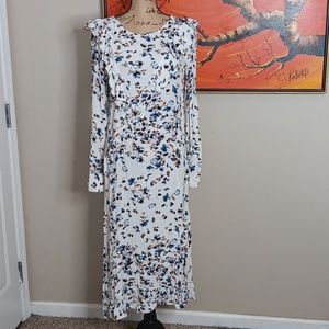 Treasure & Bond Modest Floral Midi Dress Size Small